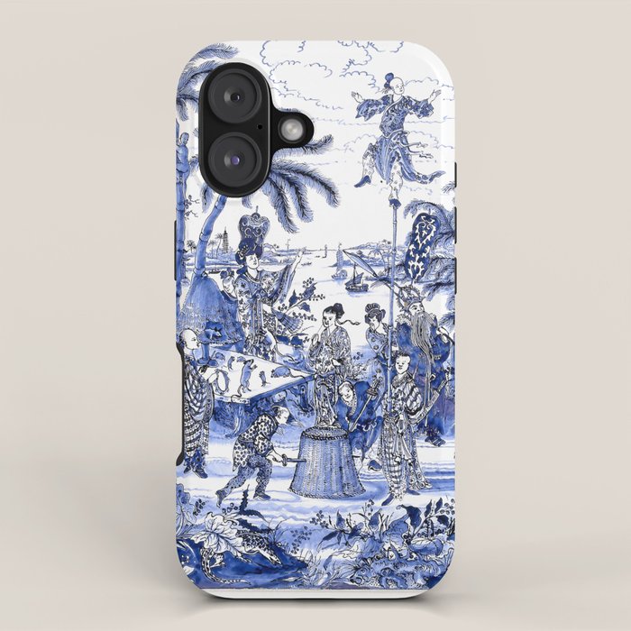 Chinoiserie Blue Landscape iPhone Case Gallery Image 1