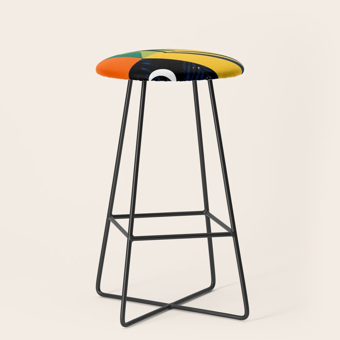 The Path Ahead, Abstract Concept Positivity Growth Mindset People, Eclectic Inspire Bohemian Contemporary Modern Pop Art Stool Gallery Image 1