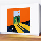 The Path Ahead, Abstract Concept Positivity Growth Mindset People, Eclectic Inspire Bohemian Contemporary Modern Pop Art Wall Mural Gallery Image 2