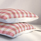 Cozy Gingham in Pink Pillow Sham Gallery Image 3