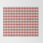 Cozy Gingham in Pink Throw Blanket Gallery Image 2