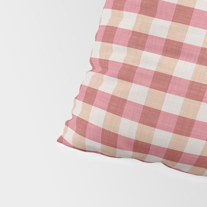Cozy Gingham in Pink Pillow Sham Gallery Image 4
