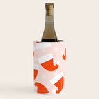 Santa Hats and Snowflakes on Pink Background Wine Chiller Gallery Image 2