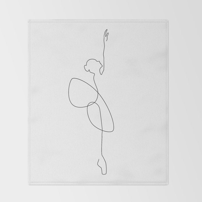 Line Ballerina Throw Blanket Gallery Image 2