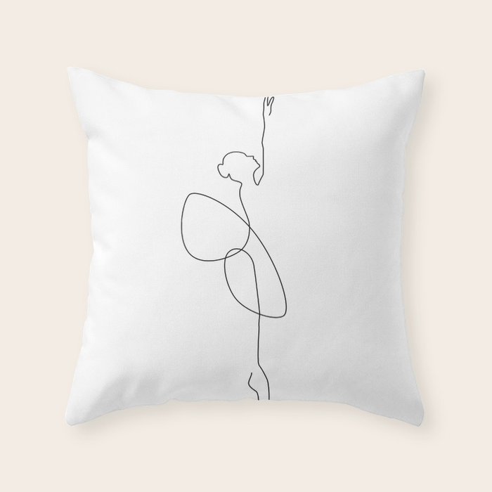 Line Ballerina Throw Pillow Gallery Image 6