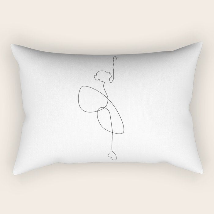 Line Ballerina Rectangular Pillow Gallery Image 2