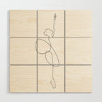 Line Ballerina Wood Wall Art Gallery Image 1