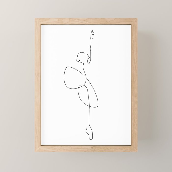 Line Ballerina Mini Art Print Gallery Image 1