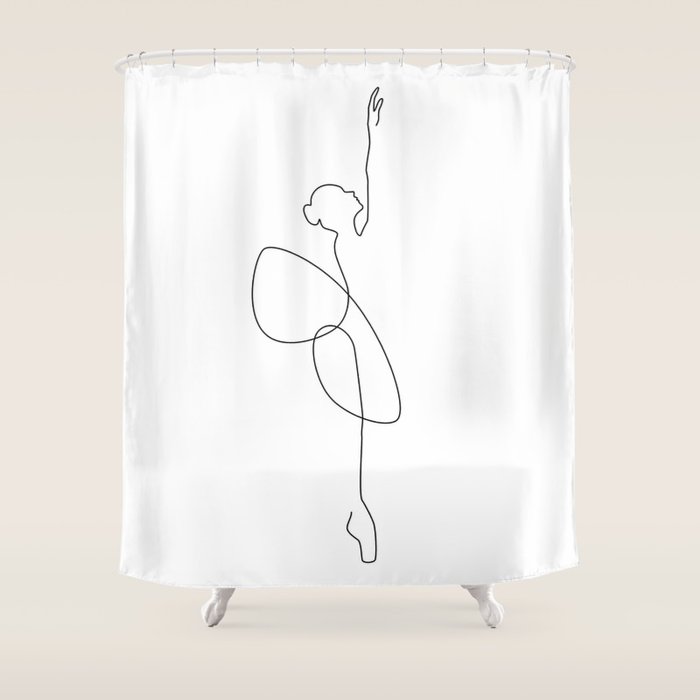 Line Ballerina Shower Curtain Gallery Image 1