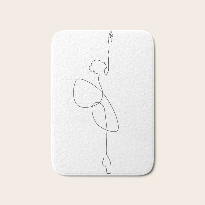 Line Ballerina Bath Mat Gallery Image 1