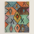 Traditional Vintage Moroccan Rug Jigsaw Puzzle Gallery Image 1