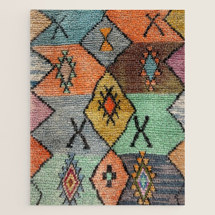 Traditional Vintage Moroccan Rug Jigsaw Puzzle Gallery Image 1