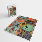 Traditional Vintage Moroccan Rug Jigsaw Puzzle Gallery Image 2