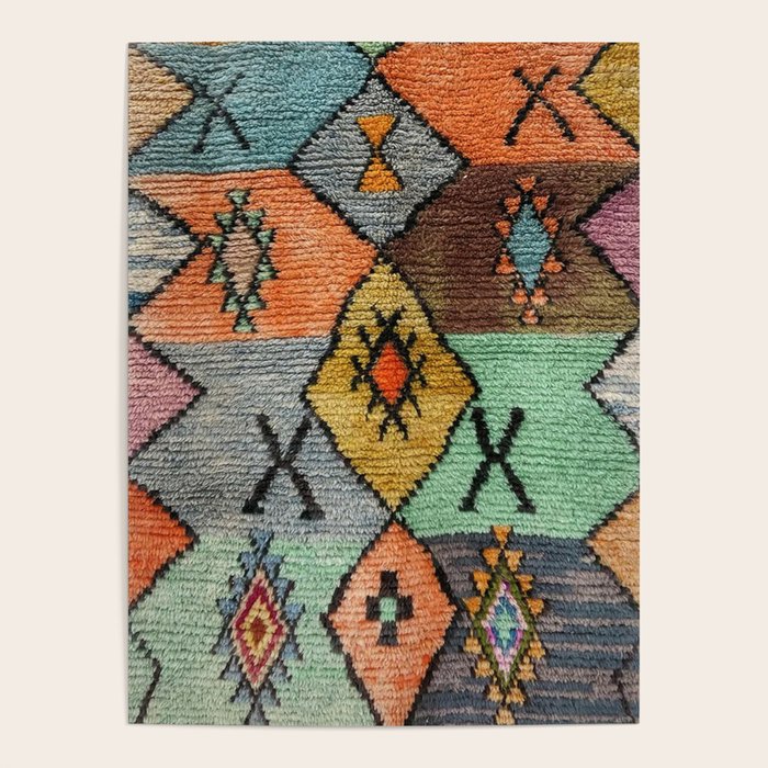Traditional Vintage Moroccan Rug Poster Gallery Image 4