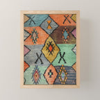 Traditional Vintage Moroccan Rug Mini Art Print Gallery Image 1