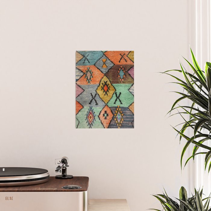 Traditional Vintage Moroccan Rug Poster Gallery Image 2