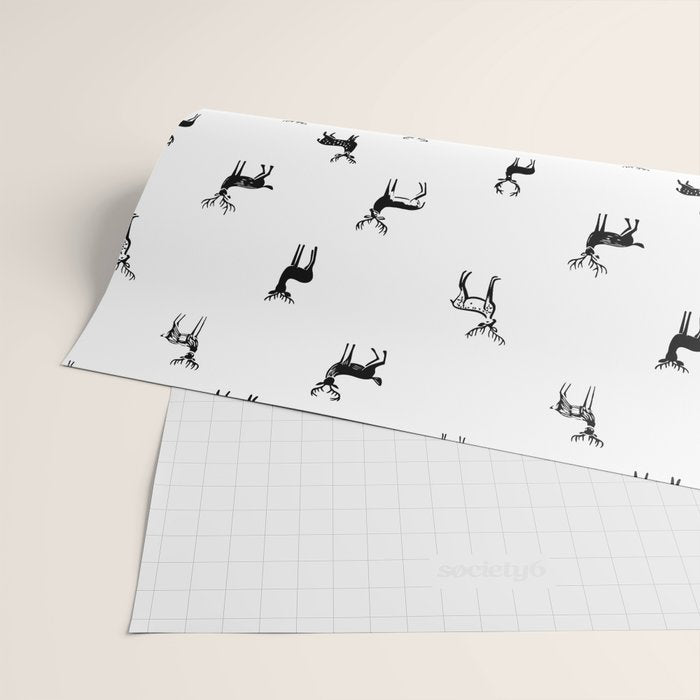 Reindeer animal art pattern Wrapping Paper Gallery Image 2