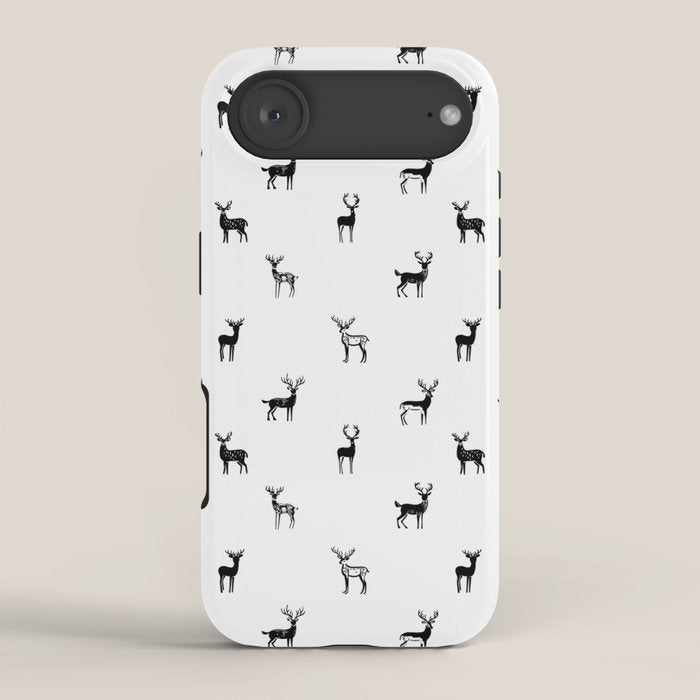 Reindeer animal art pattern iPhone Case Gallery Image 2