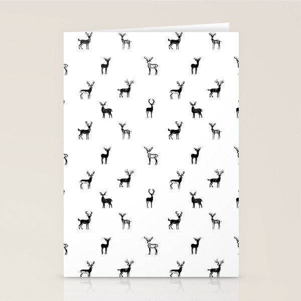 Reindeer animal art pattern Stationery Card Gallery Image 2