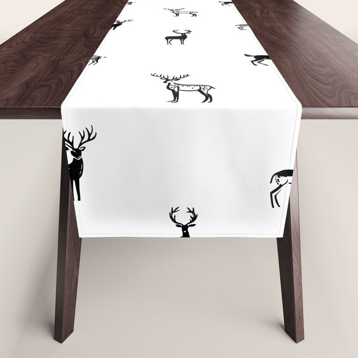 Reindeer animal art pattern Table Runner Gallery Image 1