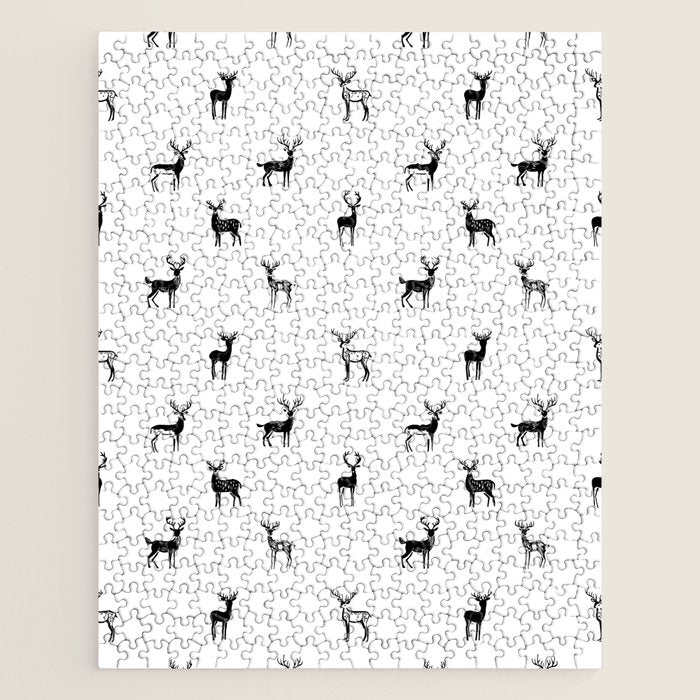 Reindeer animal art pattern Jigsaw Puzzle Gallery Image 1