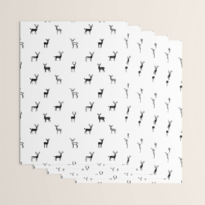 Reindeer animal art pattern Wrapping Paper Gallery Image 3