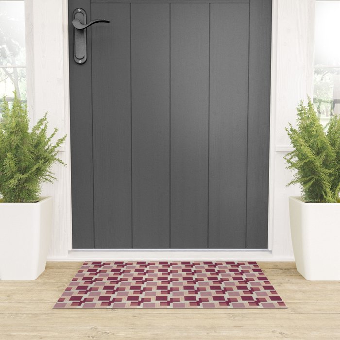 Geo Squares Welcome Mat Gallery Image 3