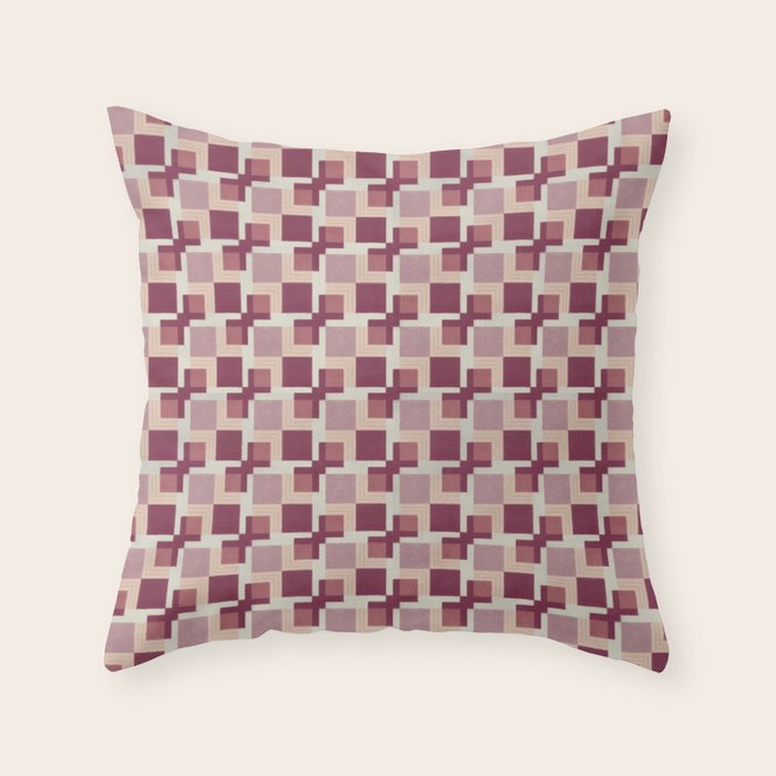 Geo Squares Throw Pillow Gallery Image 6