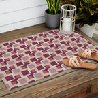 Geo Squares Outdoor Rug Gallery Image 2