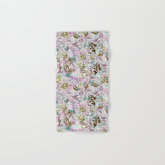 Beige Tory Flowers Bath Towel Gallery Image 1