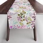 Beige Tory Flowers Table Runner Gallery Image 1
