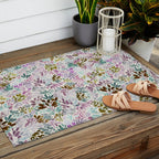 Beige Tory Flowers Outdoor Rug Gallery Image 2