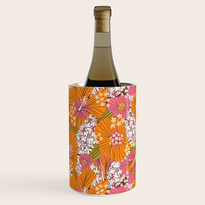 Bold Hibiscus in Retro Eclectic Wine Chiller Gallery Image 2