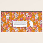 Bold Hibiscus in Retro Eclectic Desk Mat Gallery Image 1