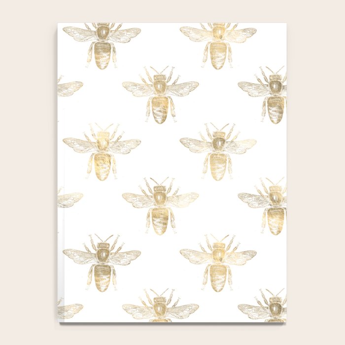 Gold Bee Pattern Notebook Gallery Image 4