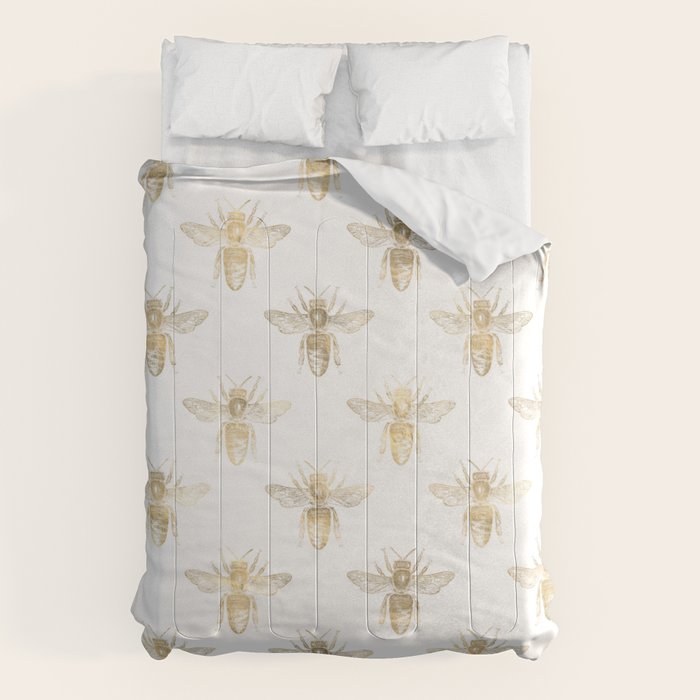 Gold Bee Pattern Comforter Gallery Image 6