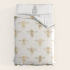 Gold Bee Pattern Comforter Gallery Image 6