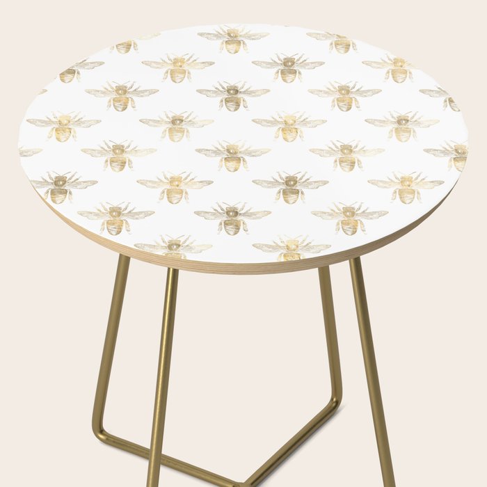 Gold Bee Pattern Side Table Gallery Image 2