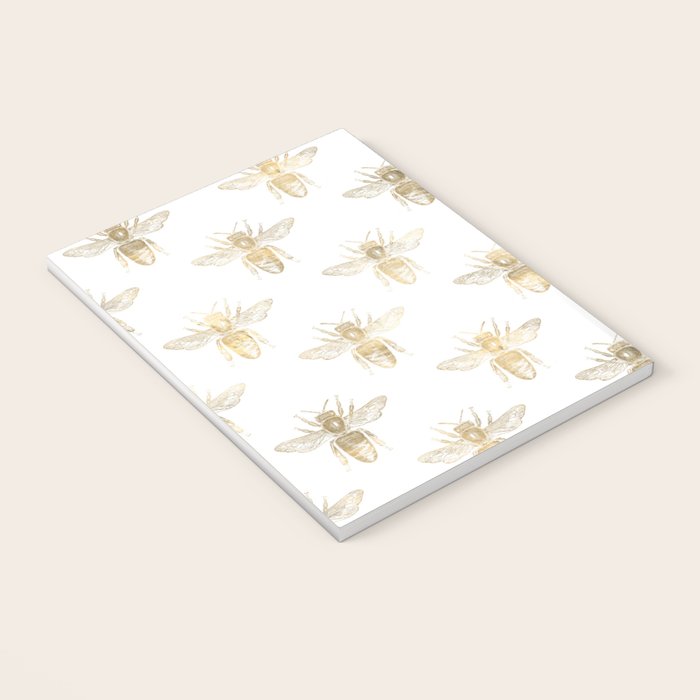 Gold Bee Pattern Notebook Gallery Image 3