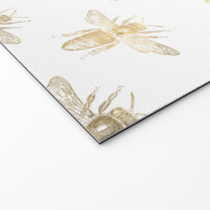 Gold Bee Pattern Welcome Mat Gallery Image 2