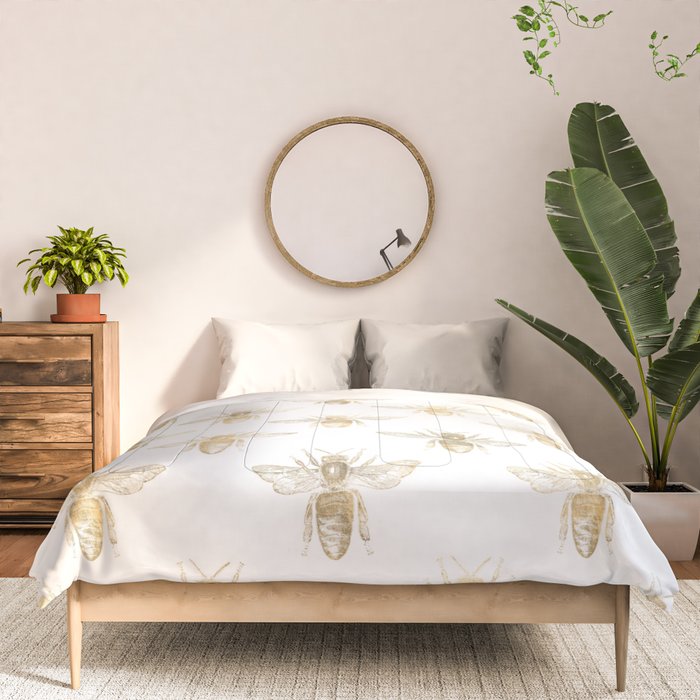Gold Bee Pattern Comforter Gallery Image 3