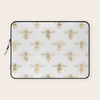 Gold Bee Pattern Laptop Sleeve Gallery Image 1