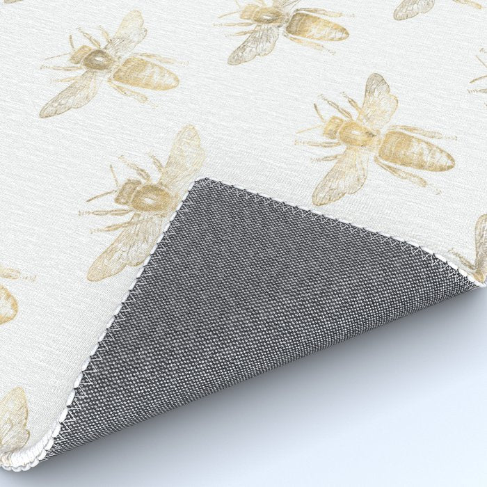 Gold Bee Pattern Rug Gallery Image 4