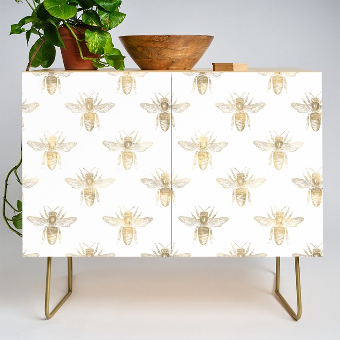 Gold Bee Pattern Credenza Gallery Image 1