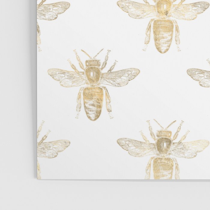 Gold Bee Pattern Poster Gallery Image 3