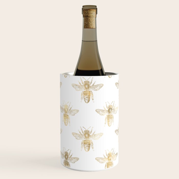 Gold Bee Pattern Wine Chiller Gallery Image 2