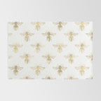 Gold Bee Pattern Rug Gallery Image 2