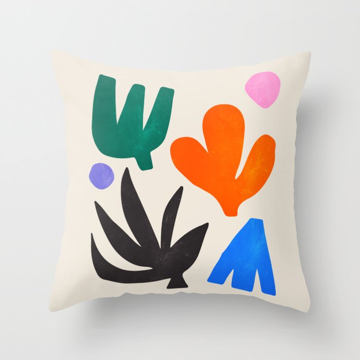 Paper Garden: Matisse Cutouts 01 Throw Pillow Gallery Image 6