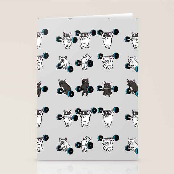OLYMPIC LIFTING FRENCHIE Stationery Card Gallery Image 2