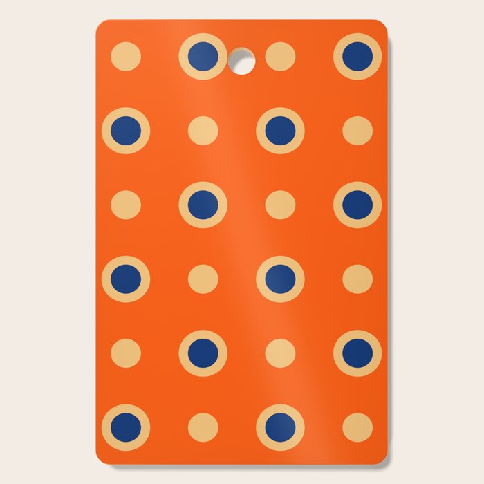 Mid Century Modern Scandinavian Art 241 Orange Blue Cutting Board Gallery Image 1